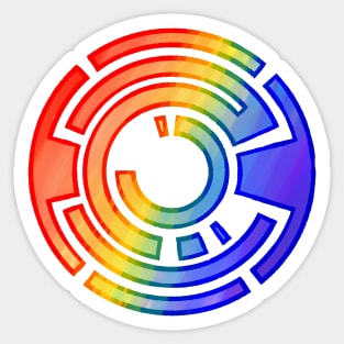 Rainbow circles Sticker